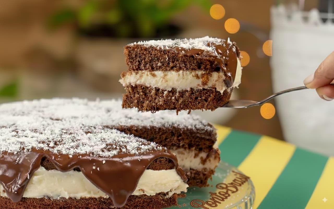 Bolo Prestigio – torta de chocolate con crema y coco (330 gr)