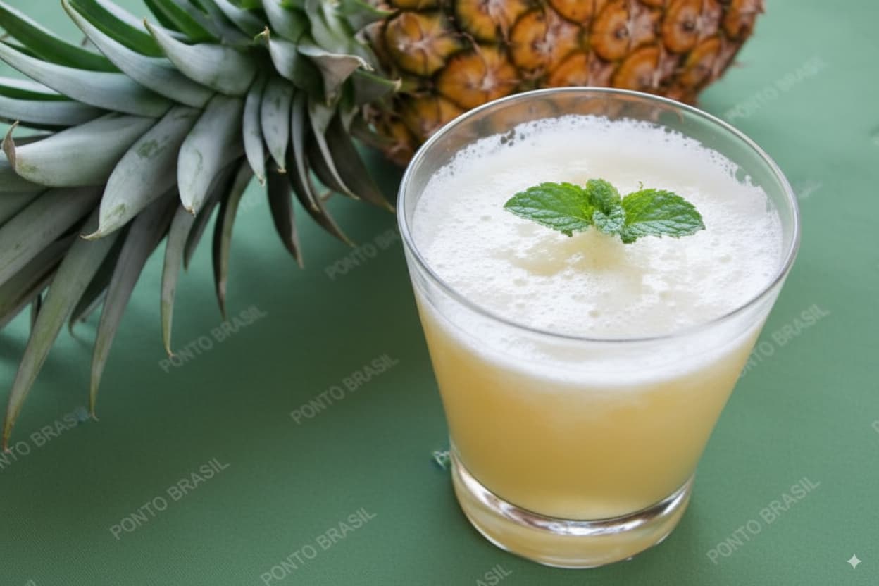Suco Abacaxi com Menta – Media Jarra Ponto Brasil Suco Abacaxi com Menta media jarra – Ponto Brasil